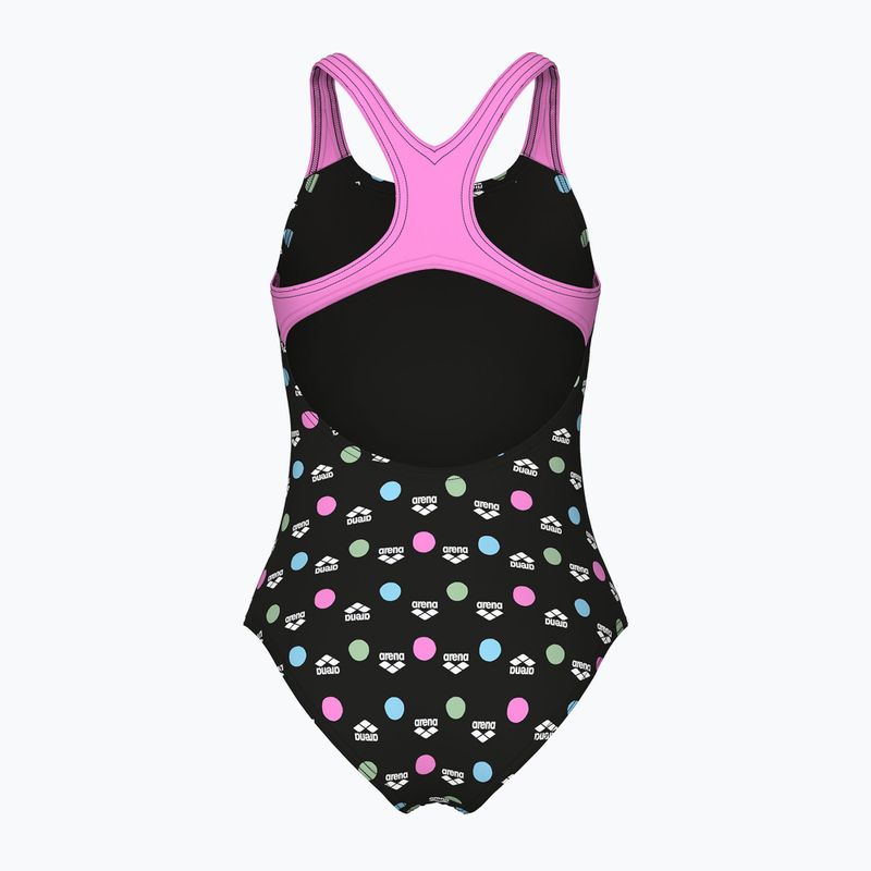 Badeanzug Kinder arena Multiple Dot Swim Pro Back multi black/orchid 2