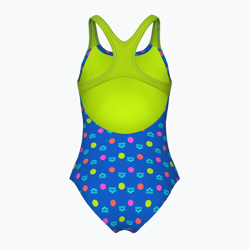 Badeanzug Kinder arena Multiple Dot Swim Pro Back multi blue/artic lime 2