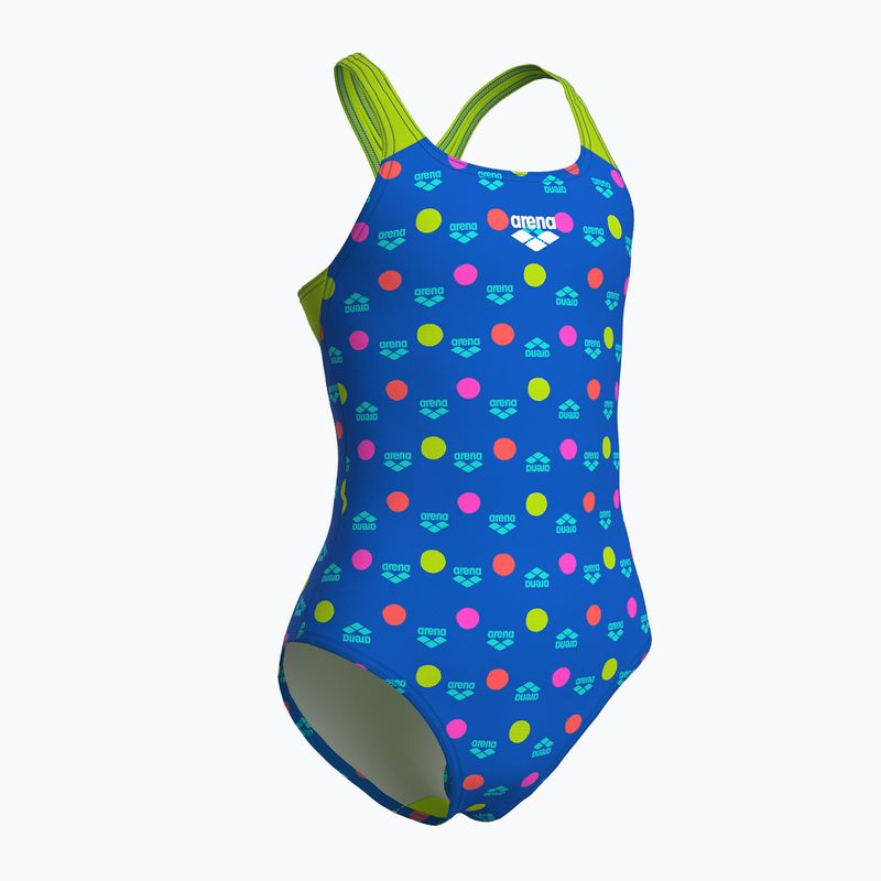 Badeanzug Kinder arena Multiple Dot Swim Pro Back multi blue/artic lime 3