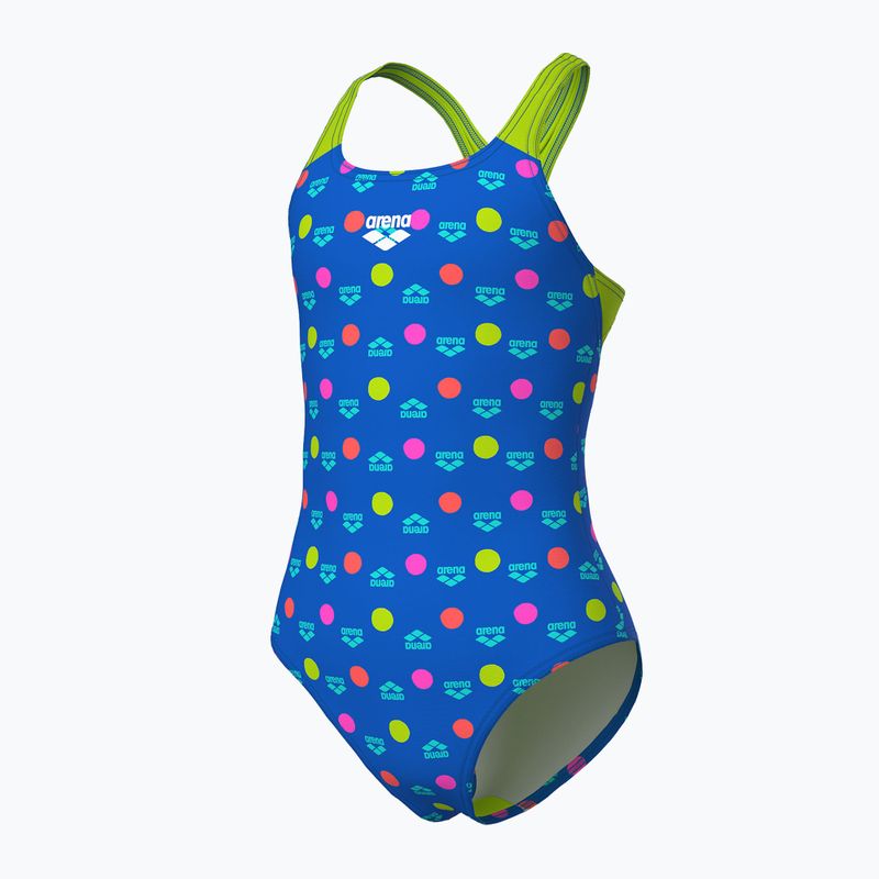 Badeanzug Kinder arena Multiple Dot Swim Pro Back multi blue/artic lime 4