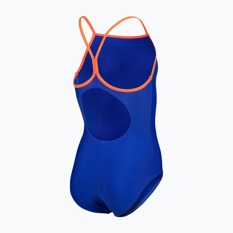 Kinder Badeanzug arena Light Drop Solid neon blue/team orange/team orange 4