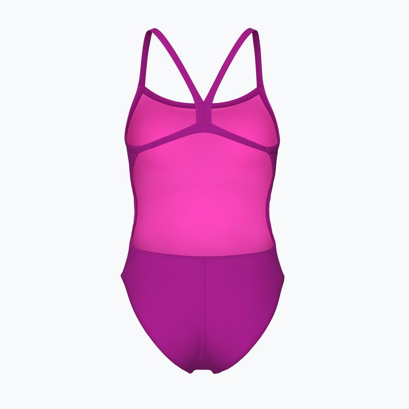 Damen-Einteiler Badeanzug Arena Team Swimsuit Challenge Solid very fuchsia/team green 2