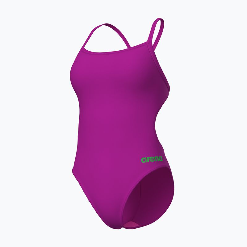 Damen-Einteiler Badeanzug Arena Team Swimsuit Challenge Solid very fuchsia/team green 3