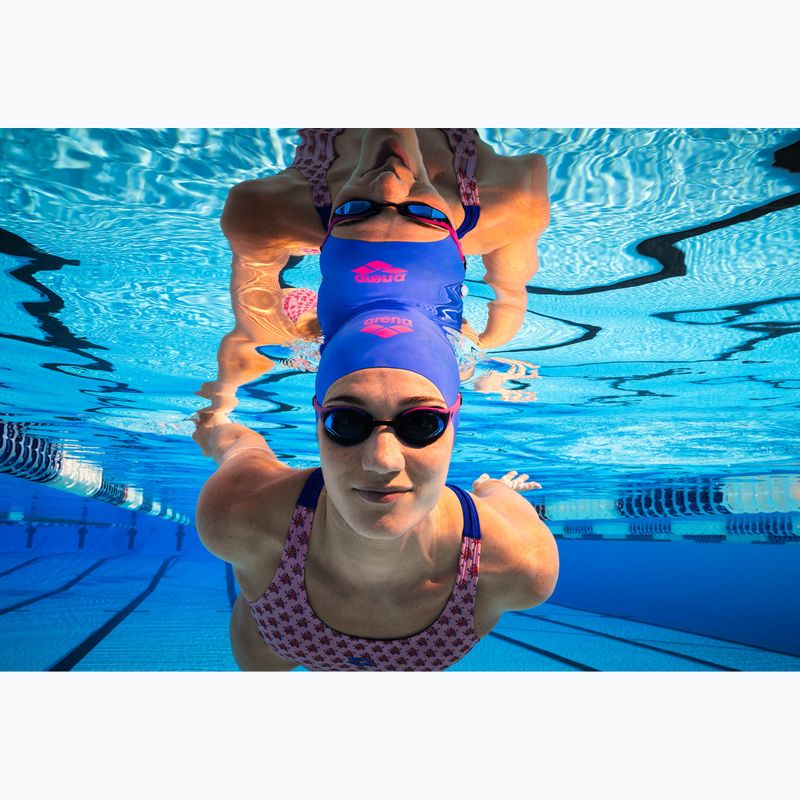 Badekappe arena Big Logo neon blue/shocking pink/yellow star 8