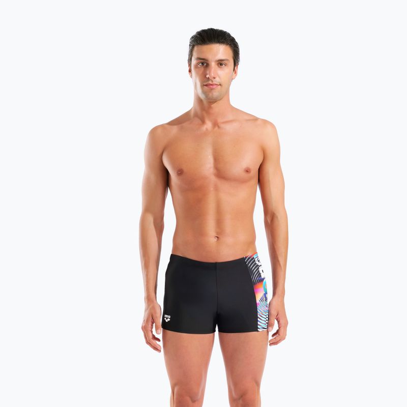 Badeshorts Arena Lit Logo Swim Short black/multi 5