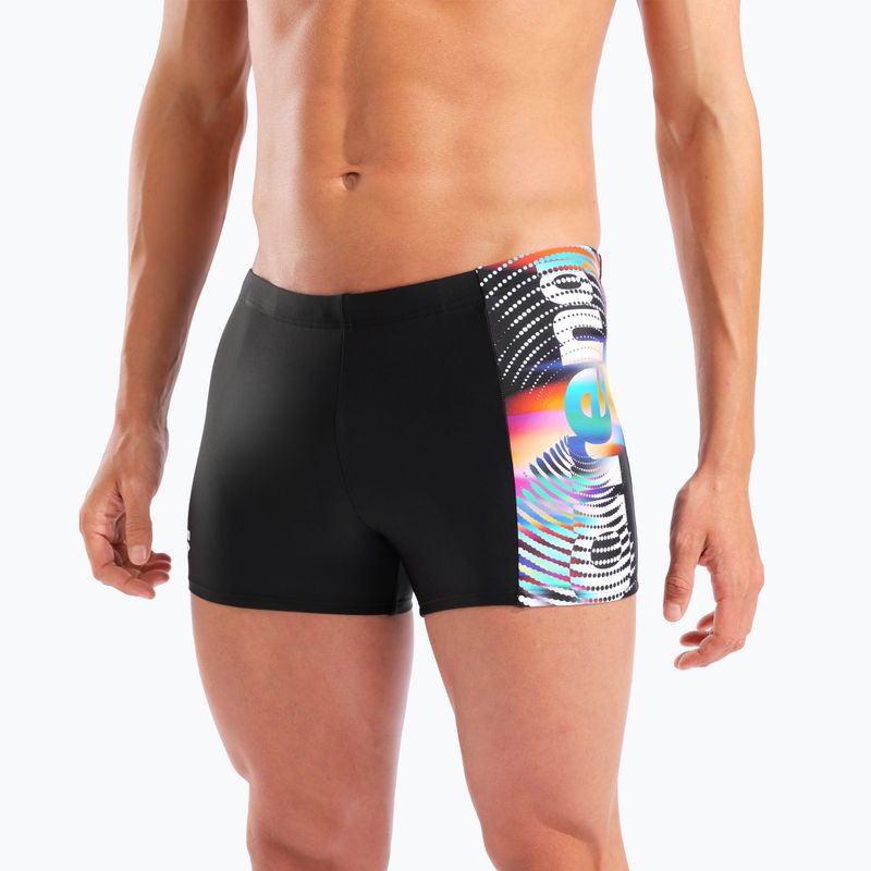 Badeshorts Arena Lit Logo Swim Short black/multi 8