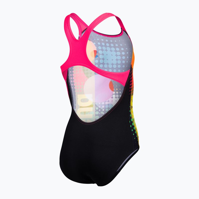 Kinder Badeanzug arena Dots Swim Pro Back black multi/black/shocking pink 4