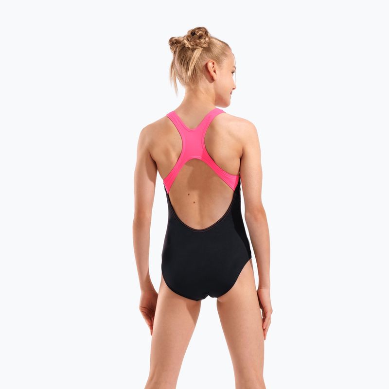 Kinder Badeanzug arena Dots Swim Pro Back black multi/black/shocking pink 7