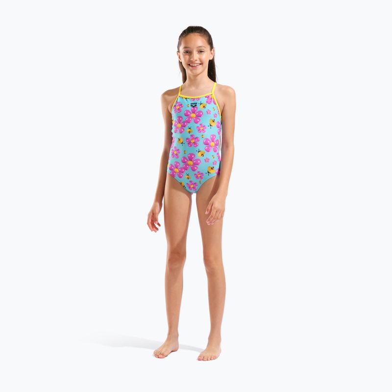 Kinder Badeanzug arena Spring Lightdrop Back water multi/yellow star 6