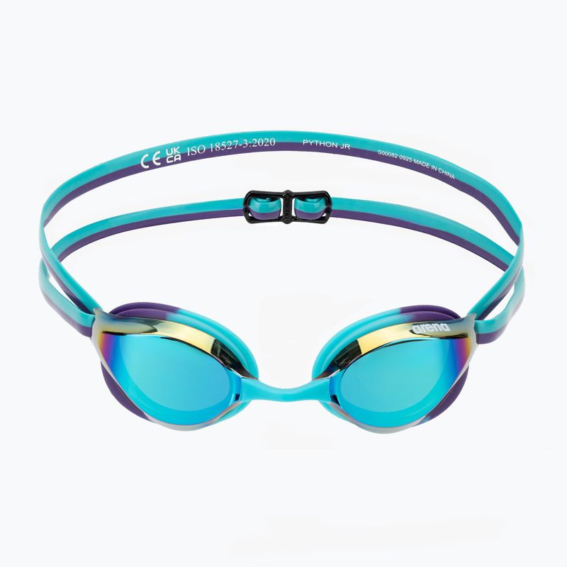 Kinder-Schwimmbrille arena Python Mirror Jr emerald/peacock/plum 2
