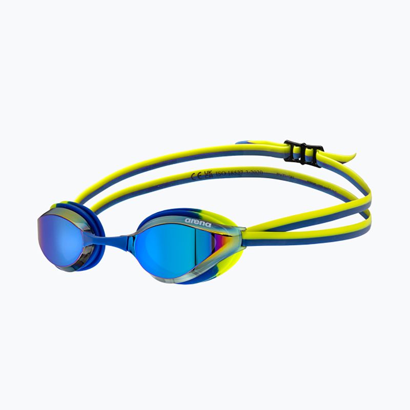 Kinder-Schwimmbrille arena Python Mirror Jr blue/blue/lime 5