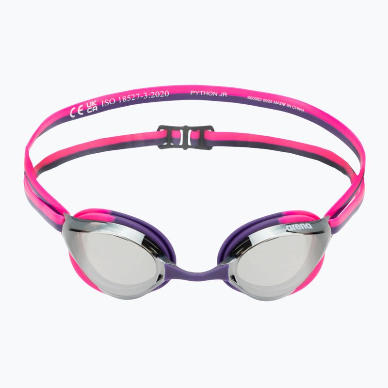 Kinder-Schwimmbrille arena Python Mirror Jr silver/shocking pink/plum 2