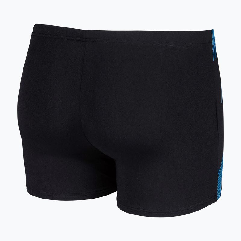 Herren-Badeboxershorts arena Graphic Swim Short black/turquoise 4