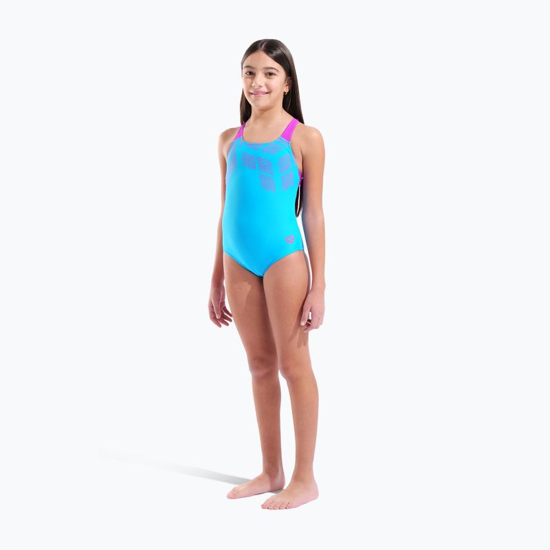Kinder Badeanzug arena Kikko Swim Pro Back turquoise/very fuchsia 6