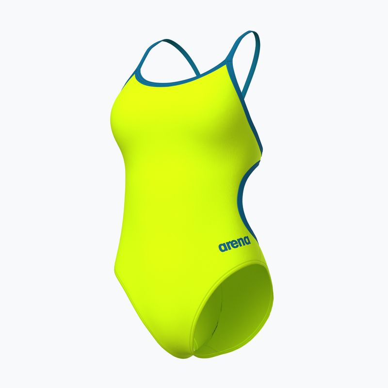 Damen-Einteiler Badeanzug Arena Lace Back Solid artic lime/blue cosmo 3