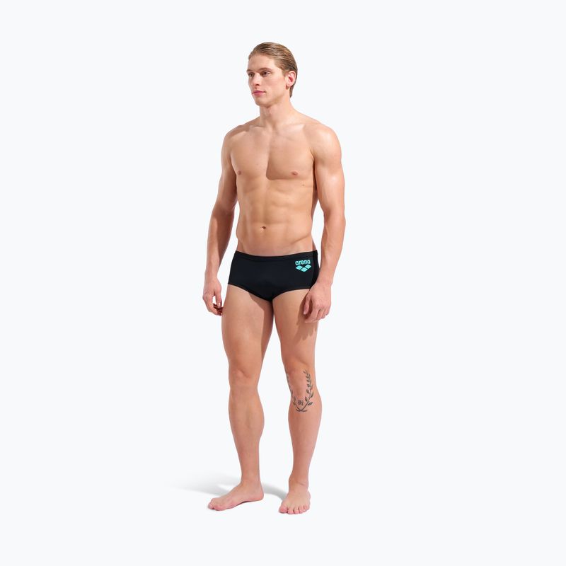 Herren-Badeboxershorts arena One Low Waist Short Big Logo black/black 6