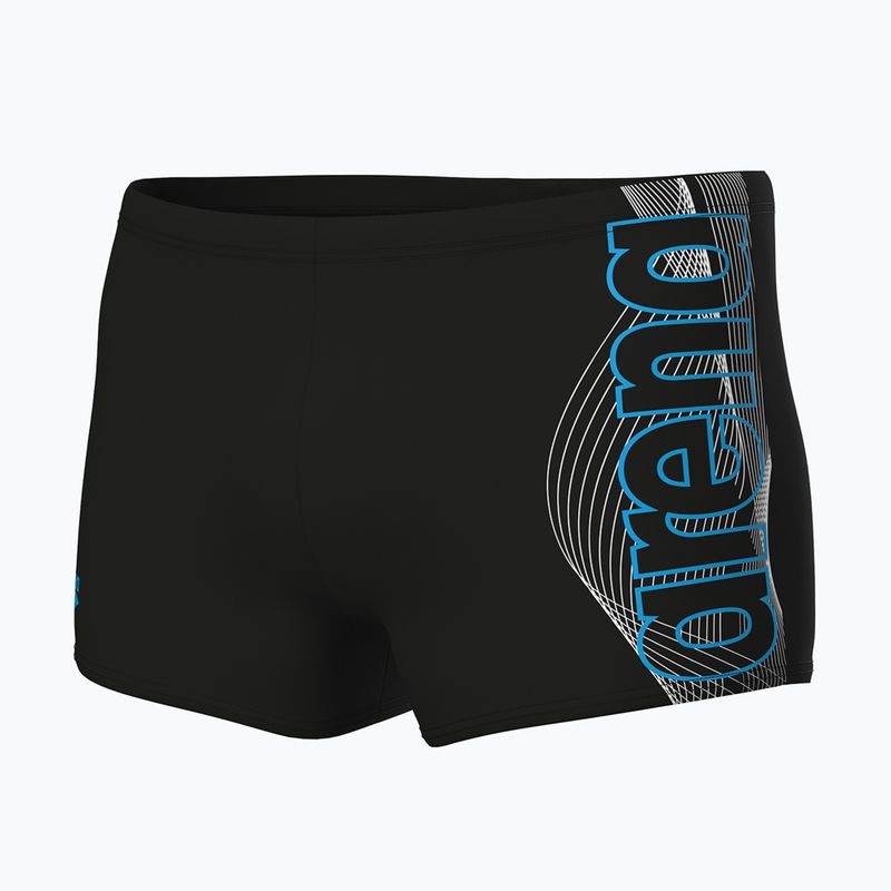 Herren-Badeboxershorts arena Basic Swim Short black/turquoise 3