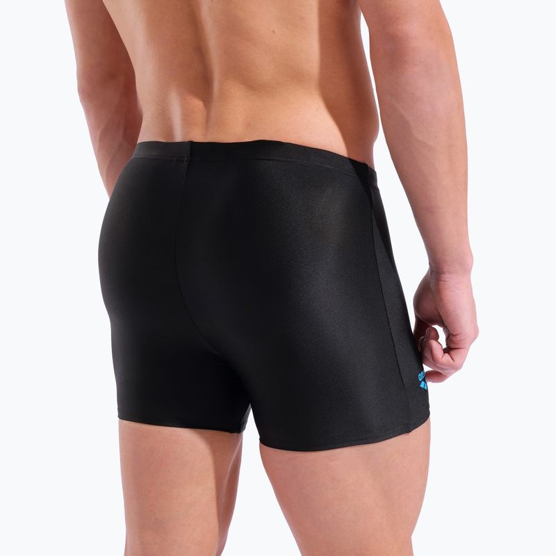 Herren-Badeboxershorts arena Basic Swim Short black/turquoise 9
