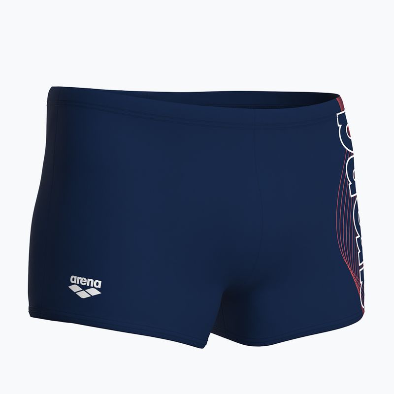 Herren-Badeboxershorts arena Basic Swim Short navy/white 4