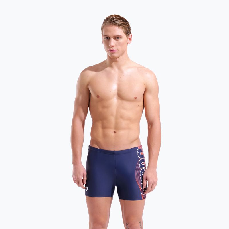Herren-Badeboxershorts arena Basic Swim Short navy/white 5