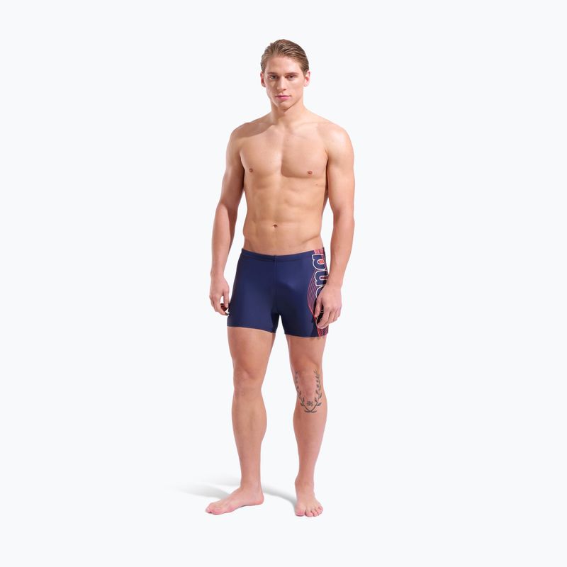 Herren-Badeboxershorts arena Basic Swim Short navy/white 6
