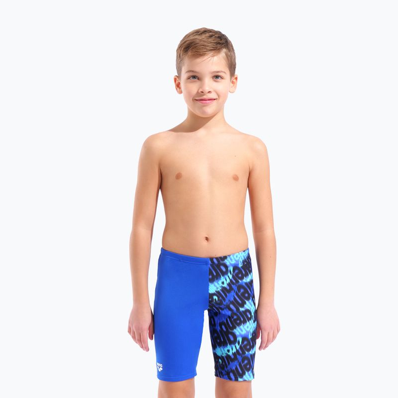 Kinder-Jammer arena Crowded Swim Jammer neon blue/neon blue multi 5