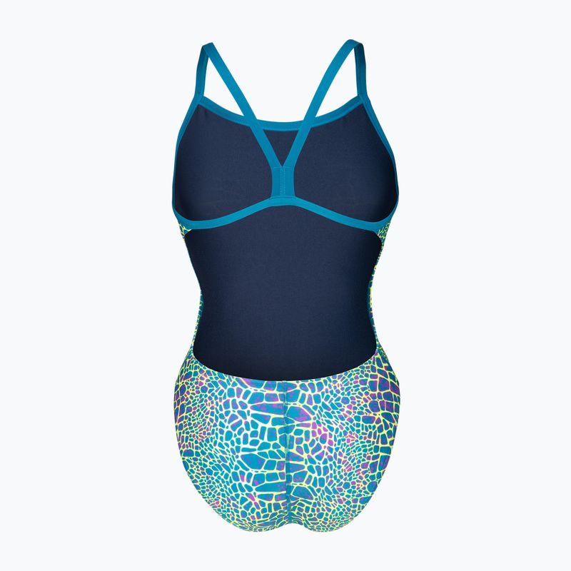 Damen-Einteiler Badeanzug arena Snake Skin Challenge blue cosmo multi/blue cosmo 2