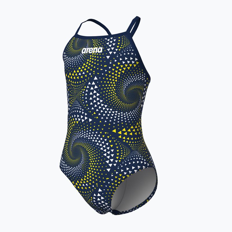 Kinder Badeanzug arena Fireflow Lightdrop Back navy/team navy yellow 3