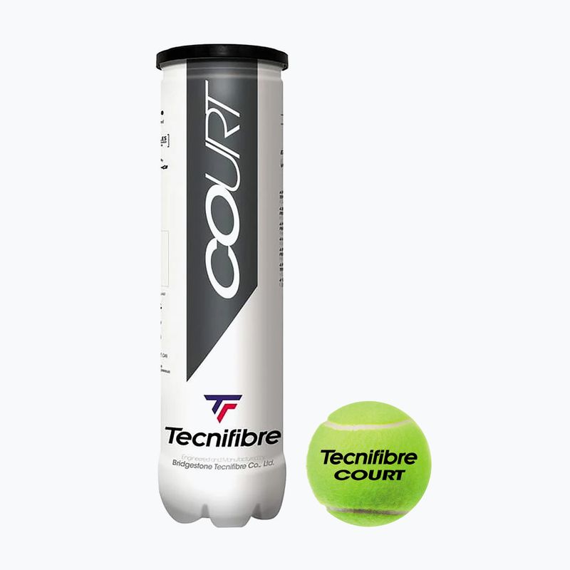 Tennisbälle Tecnifibre Court 4 x 36 dosen gelb 6COUR364N