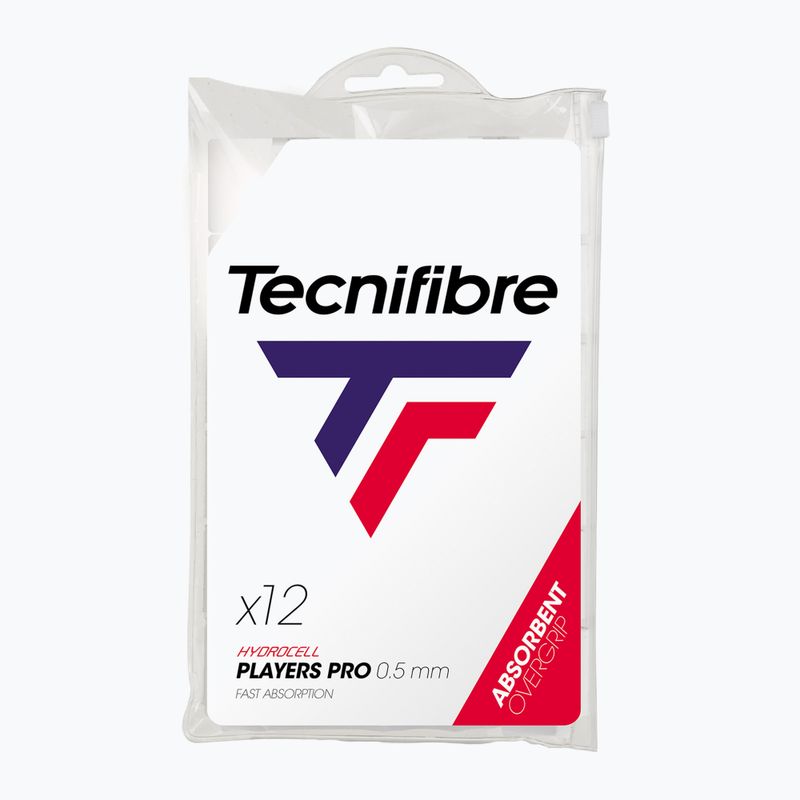 Tecnifibre Pro Players Tennis Wraps 12 Stück weiß.