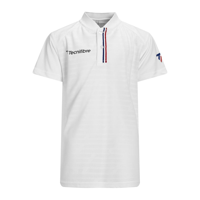 Tecnifibre Kinder-Tennisshirt Polo weiß 22F3VE F3