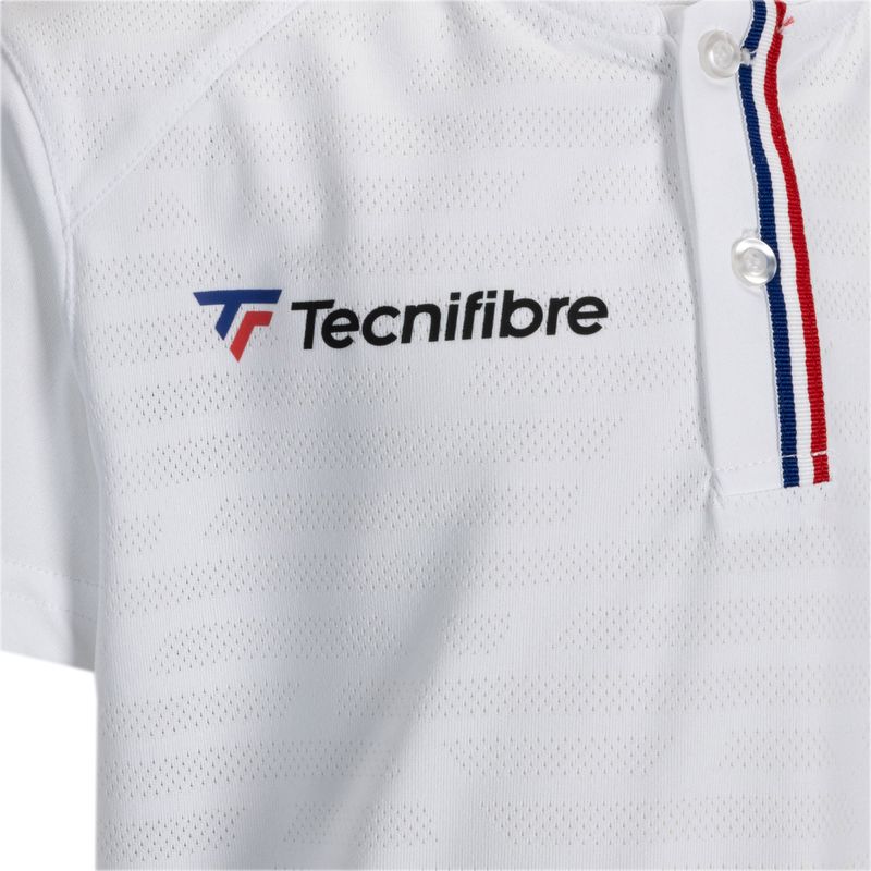 Tecnifibre Kinder-Tennisshirt Polo weiß 22F3VE F3 3