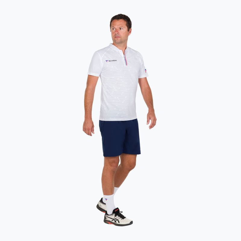 Herren-Tennisshirt Tecnifibre Polo weiß 22F3VE F3 3