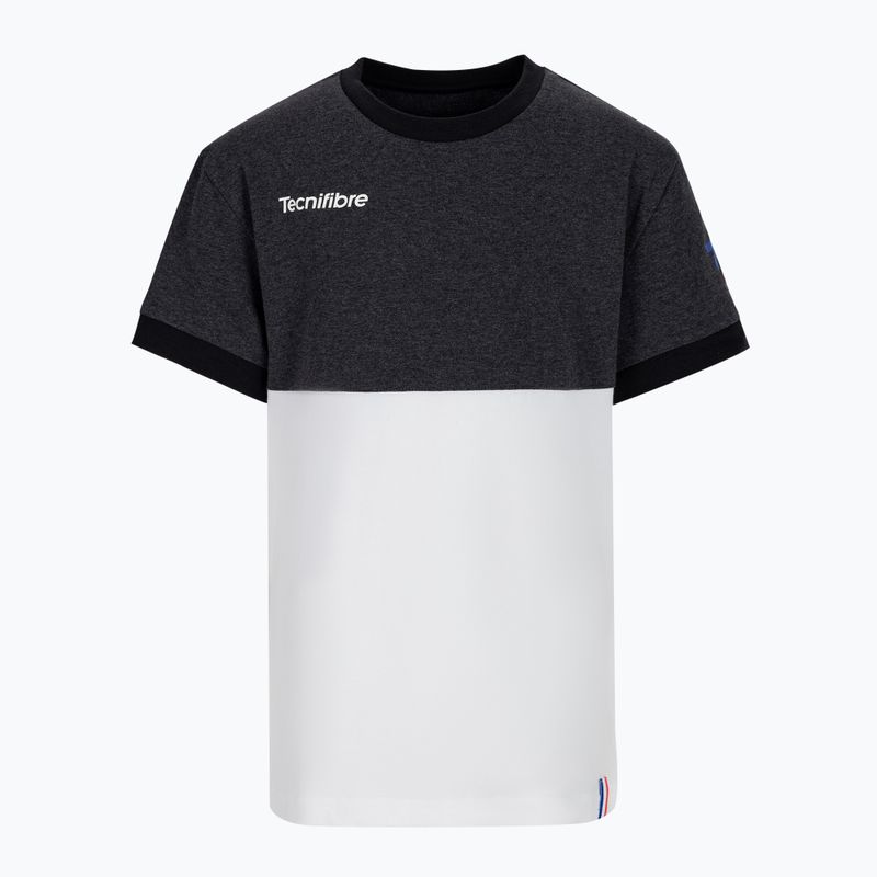 Tecnifibre Stretch weiß und schwarz Kinder-Tennisshirt 22F1ST F1