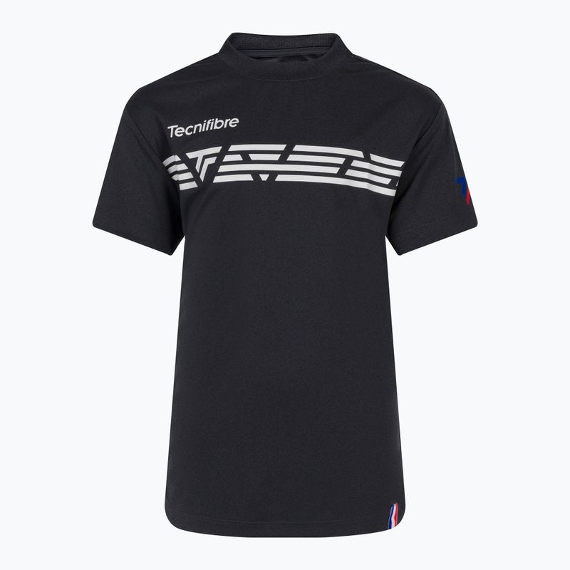 Tecnifibre Kinder-Tennisshirt Airmesh weiß und schwarz 22F2ST F2