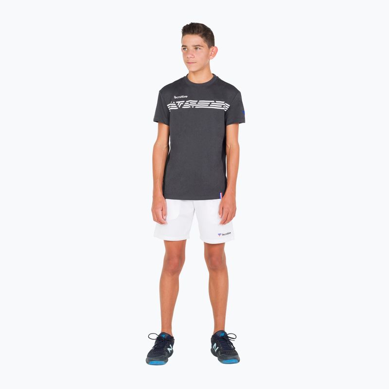 Tecnifibre Kinder-Tennisshirt Airmesh weiß und schwarz 22F2ST F2 8