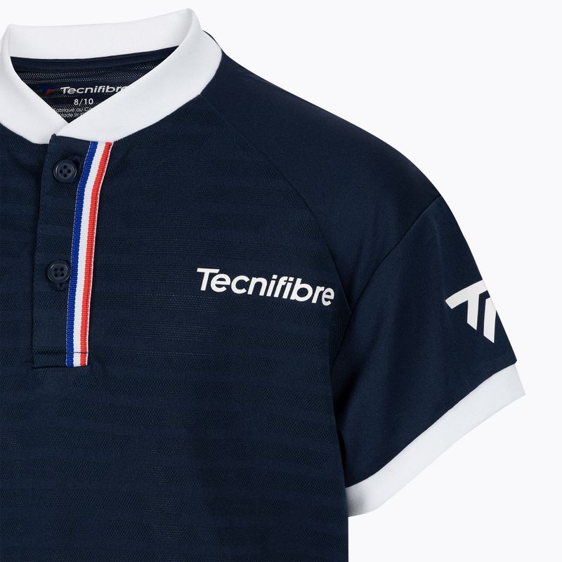 Kinder-Tennisshirt Tecnifibre Polo blau 22F3PO F3 3