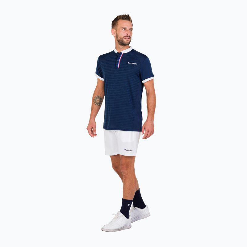 Herren-Tennisshirt Tecnifibre Polo blau 22F3PO F3 3