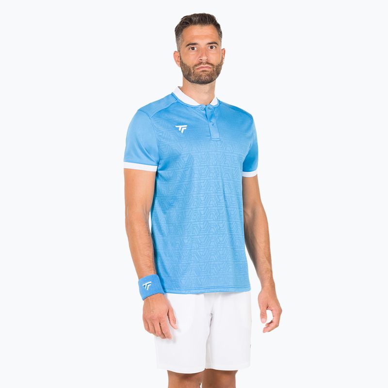 Herren Tennis-Poloshirt Tecnifibre Team Mesh azur