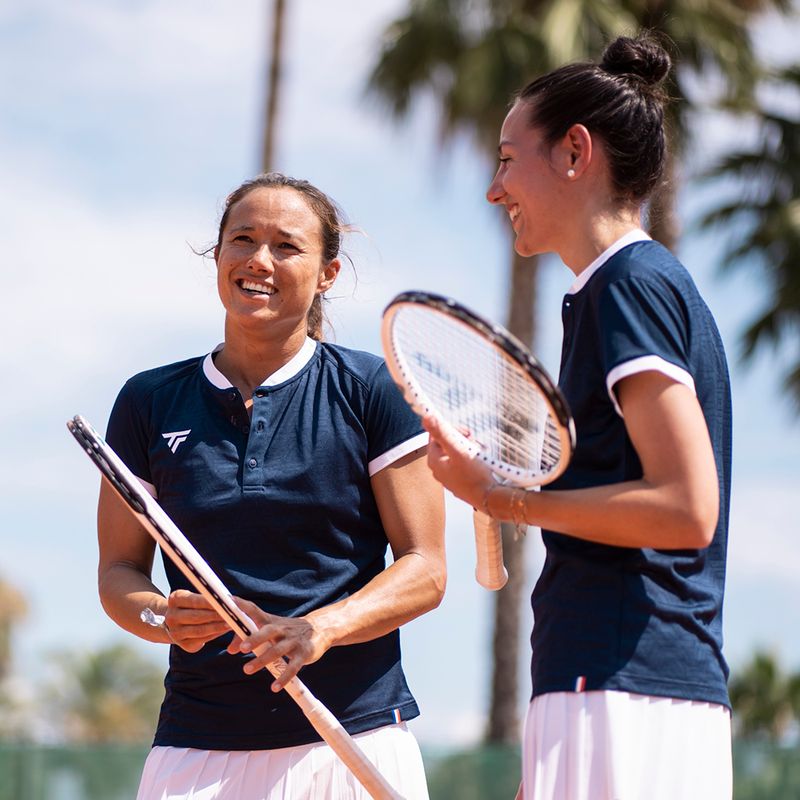 Damen Tennis-Poloshirt Tecnifibre Team Mesh navy blau 22WMEPOM31 3