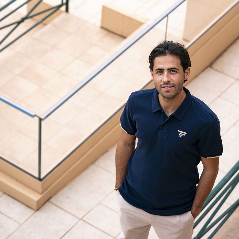 Herren Poloshirt Tecnifibre Waffle navy 7