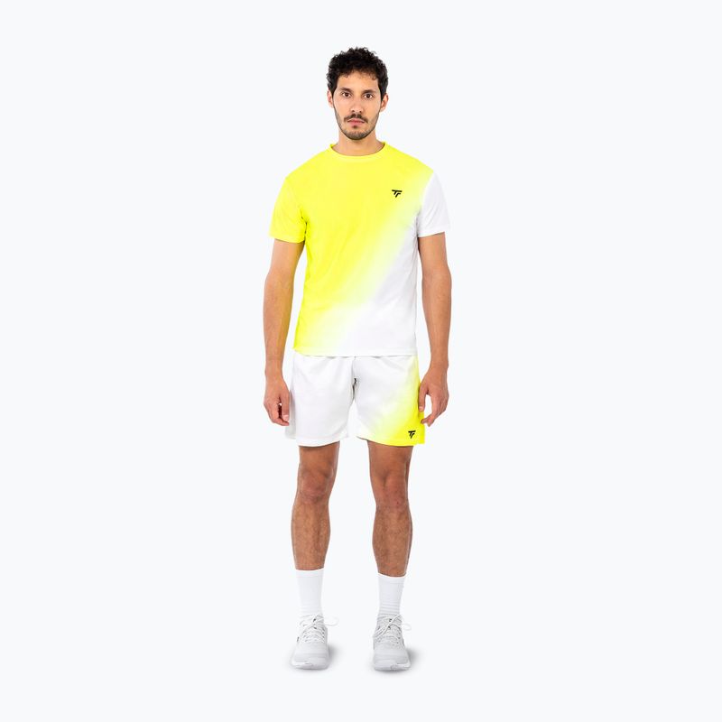 Herren-Tennisshirt Tecnifibre X-Loop Tee white/yellow 2