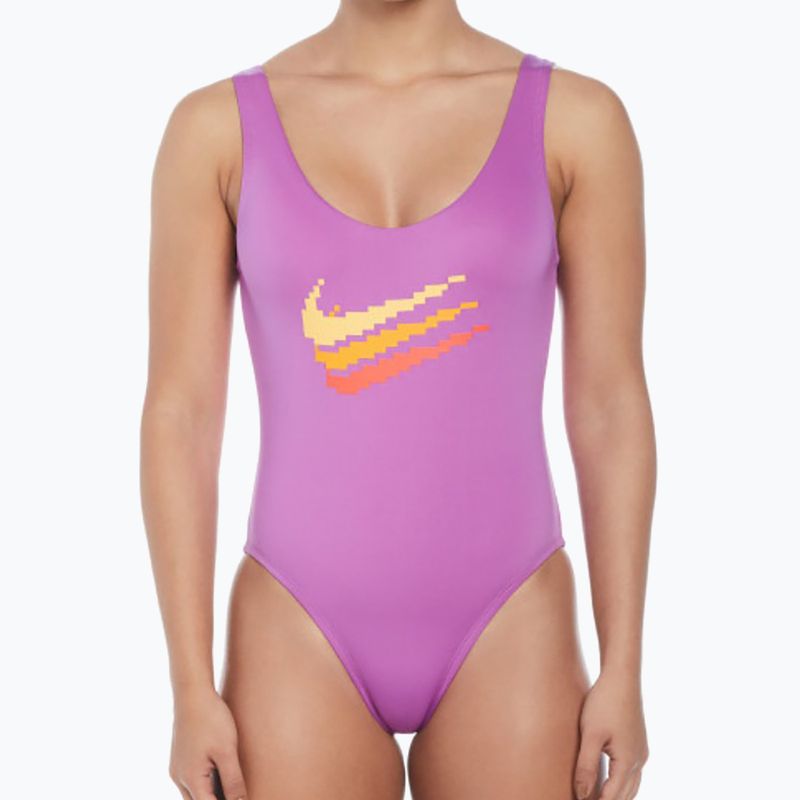 Einteiliger Damen-Badeanzug Nike Multi Logo U-Back fuchsia dream 4