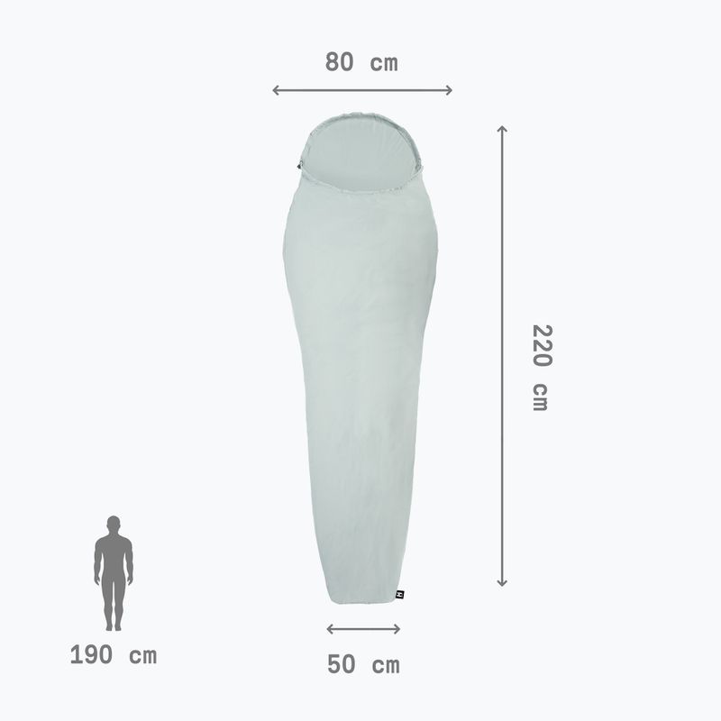 Millet Baikal Liner hochgezogener Schlafsackeinsatz 3