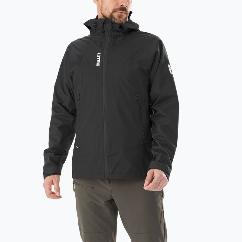 Herren Regenjacke Millet Fitz Roy schwarz/noir