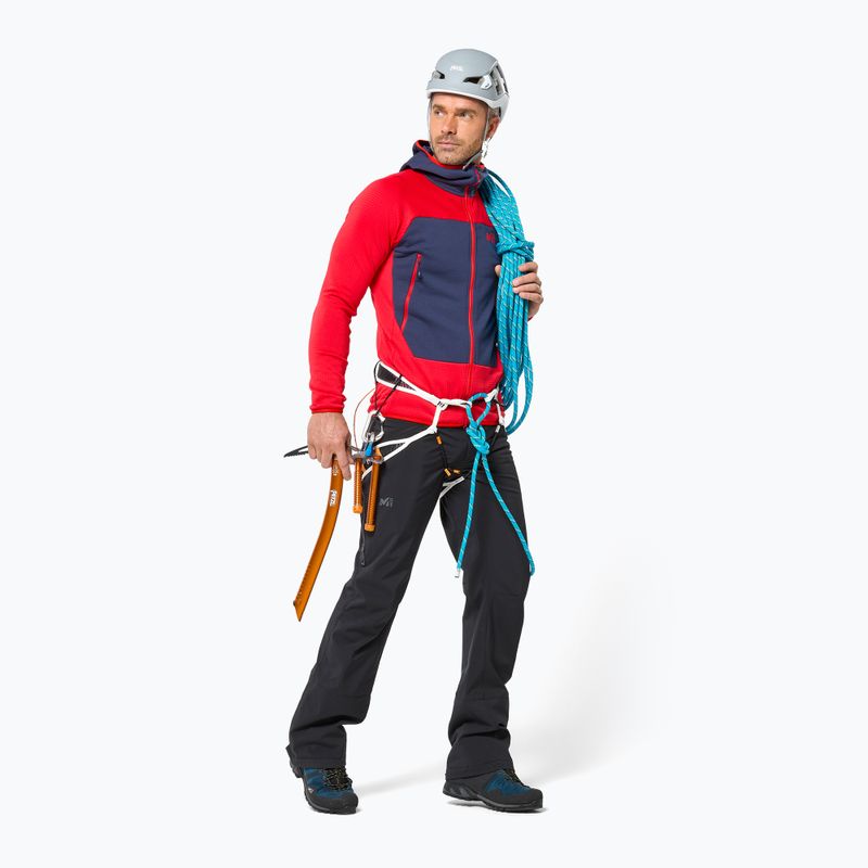 Herrenpullover Millet Fusion Grid Hoodie red 2