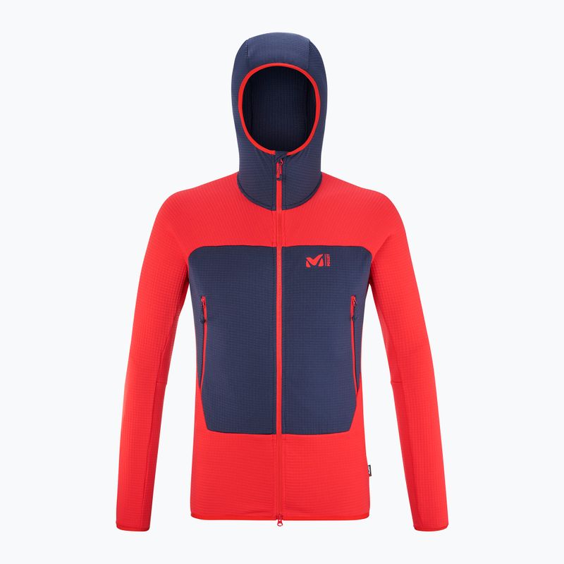 Herrenpullover Millet Fusion Grid Hoodie red 6
