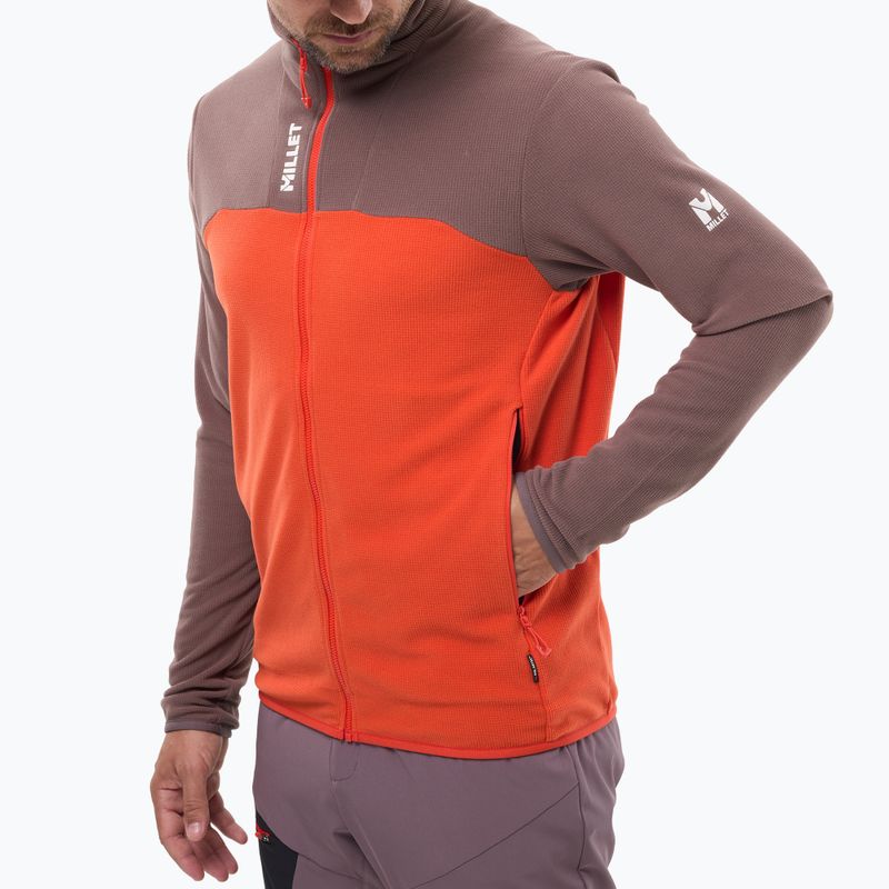 Fleecejacke für Herren Millet Ubic Lightgrid pepper/paprika 4