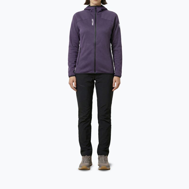 Damen-Trekkingsweatshirt Millet Lokka Hoodie III purple velvet 2