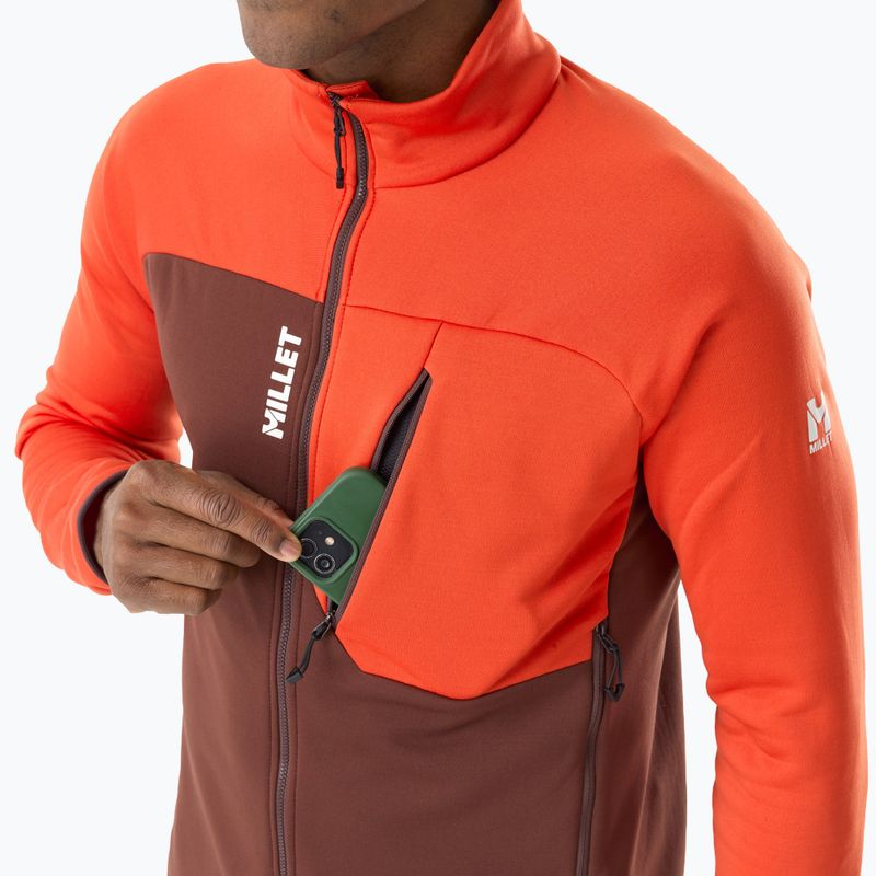 Herrenpullover Millet Seneca Fleece truffle/paprika 5